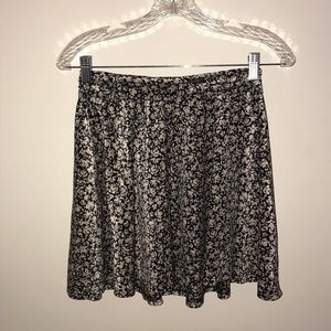 Velvet fit and flare skirt